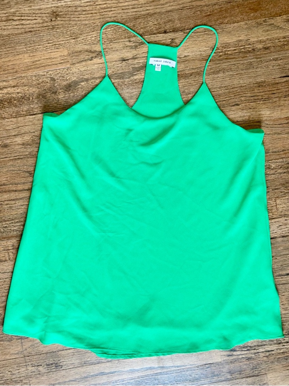 Naked Zebra Bright Green Racerback Cami